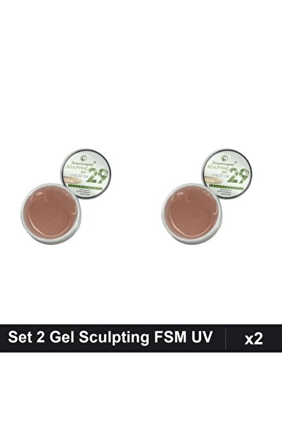 FSM Set 2 Gel de Construcție 15g, Builder UV LED, Sculpting Unghii Profesional