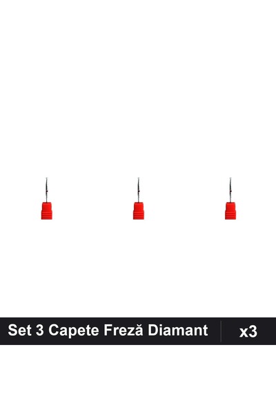 NAİLS Set 3 Capete Freză Diamant Unghii, Manichiura Profesională, Accesorii P...