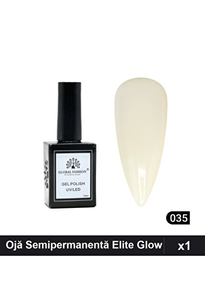 global fashion Semi-permanent Nail Polish Elite Glow 15ml, UV/LED Gel Polish 035
