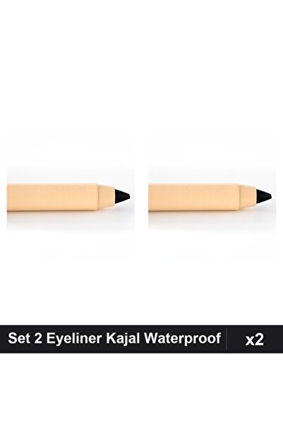 Ruby Rose Set of 2 Eyeliner Kajal Waterproof Ruby Rose, Black Eye Pencil