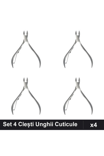 NAİLS Set 4 Clești Unghii Cuticule Profesionali, Manichiură Pedichiură