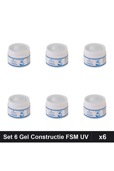 FSM Set 6 Gel Constructie UV LED 15g, Nuanta 03, Sculpting Profesional