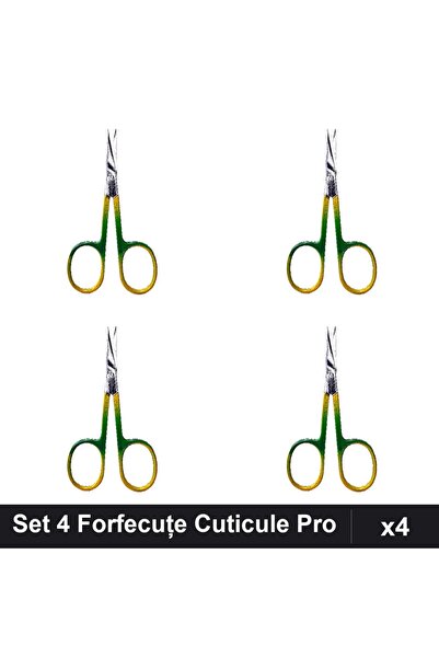 One Group Set 4 Forfecuțe Profesionale Cuticule One Group, Clești Unghiere Ma...