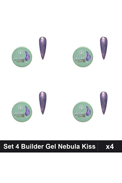 global fashion Set 4 Builder Gel Nebula Kiss 15g, Constructie Unghii UV/LED,