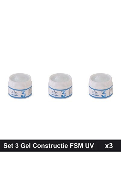 FSM Set 3 Gel Constructie UV LED 15g, Sculptare Unghii, Nuanta 03