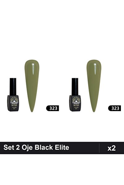 global fashion Set 2 Oje Semipermanente Black Elite 8ml, Manichiura UV/LED,