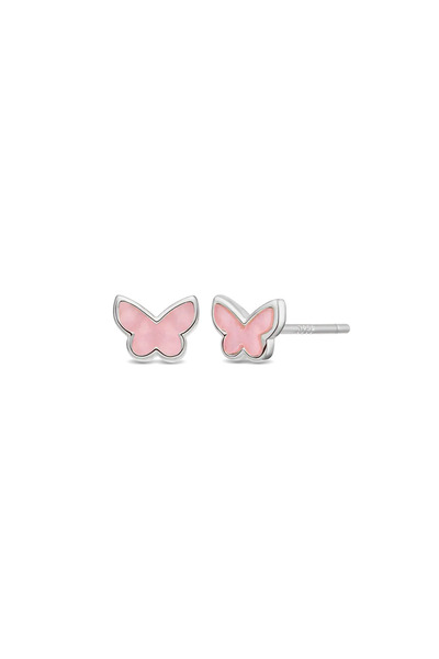 Lisa&Co. Cercei Argint Rose Butterfly Argint placat cu rodiu / Roz