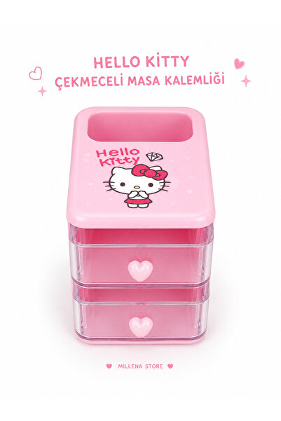 Hello Kitty Masaüstü Kalemlik ve Mini Çekmece Düzenleyici