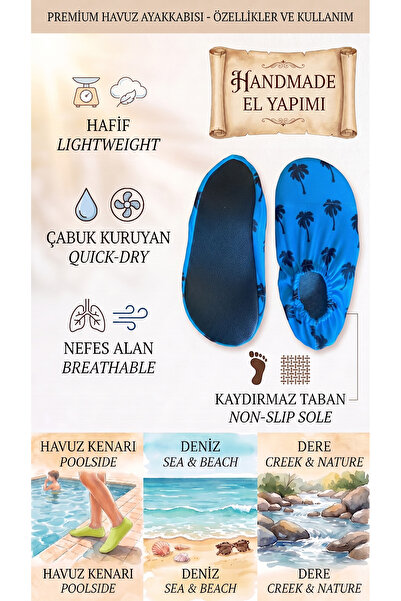 Kaydırmaz Taban Unisex Bebek Çocuk Deniz Ayakkabısı Havuz Patiği Modelleri 33-35 Numaralar