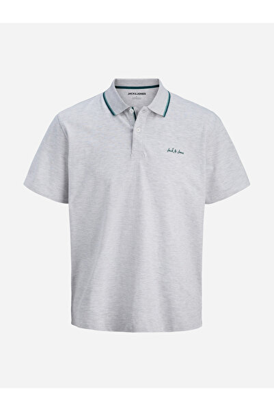 Jack & Jones قميص بولو رجالي بأكمام قصيرة من مزيج القطن
