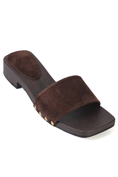 Capone Outfitters Fredrika Genuine Leather Suede Women's Clogs Slippers