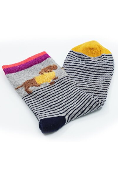 Serena Women's organic seamless socks with puppy