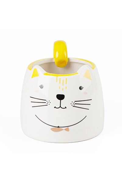 Midi Ceramic Cat Design Mug Cup 400ml