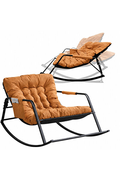 zola Rocking chair for relaxation, 105 x 86 x 59 cm, comfortable cushion, met...
