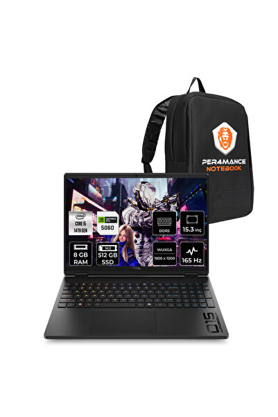 HP Hyperx Omen 15 i5-14500HX 8GB 512GB SSD RTX5060/8GB 15.3" WUXGA 165Hz FDOS...