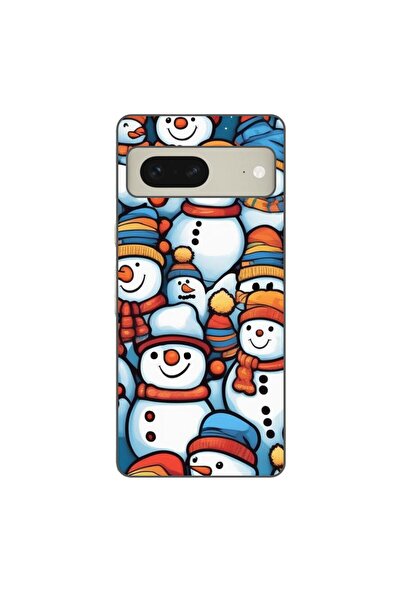 OEM Калъф, съвместим с Google Pixel 8, силиконов гел TPU модел с десен на сне...