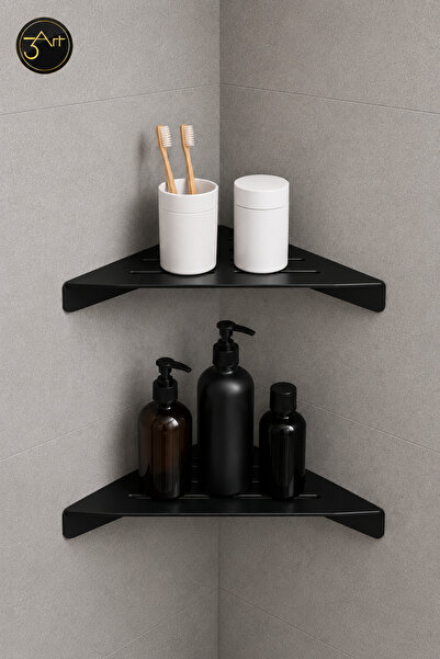 3Art Metal Dekorasyon Tic.Ltd.Şti Duşakabin Köşe Rafı 2’li Set – Banyo Düzenl...