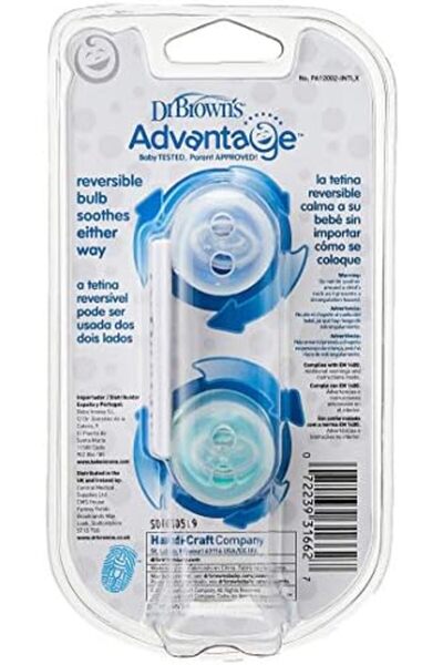 Yıldızan Nzr Beautestore Dr. Brown's Advantage Pacifier - 2. Evre Blue, Doubl...