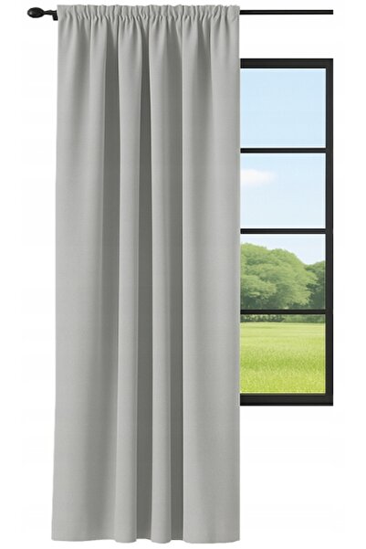 NOW-ART , Ready-made Drapery Curtain , Elegant Design, 145x230 cm, Grey, Ring...
