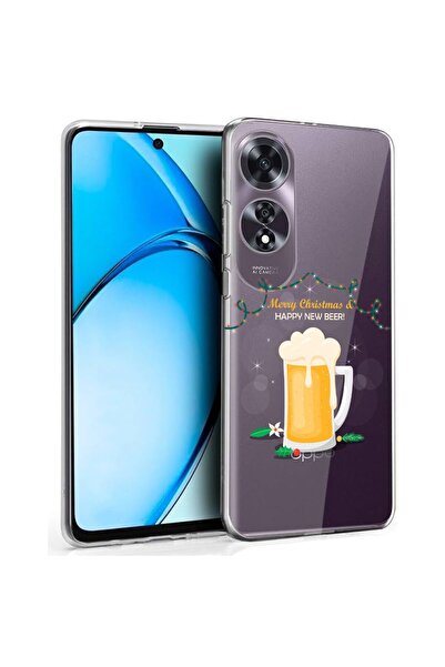 bestcase Husă pentru OPPO A60 4G, Silicon transparent 2MM, Happy New Beer!, A...