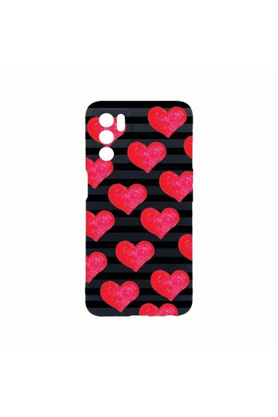 bestcase Силиконов калъф, съвместим с Oppo A54s, със сърца, устойчив на износ...
