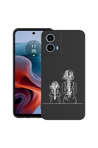 bestcase Θήκη για Motorola Moto G45 με σχέδιο Μαμάς και Κόρης, TPU Ματ Εξαιρε...