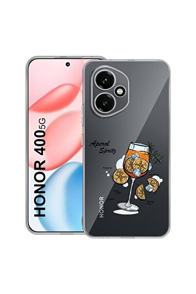 bestcase ¬Æ Husa Clear Silicon pentru Honor 400, Aperol Spritz, 2036423 T 1844