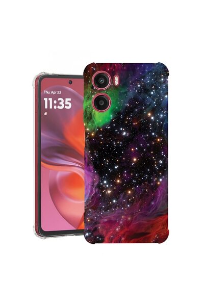 bestcase ¬Æ Husa pentru Motorola Moto G05, Anti Shock 1.5MM, Galaxies, Protec...