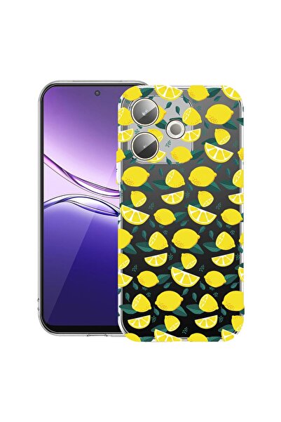 bestcase ¬Æ Husa Clear Silicon pentru OPPO A5 Pro 5G, Lemon Pattern, 2042415 ...
