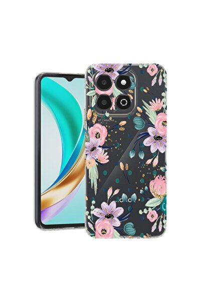 bestcase ¬Æ Husa Clear Slim Silicon Compatibila cu Honor X6c, Flowers Collect...