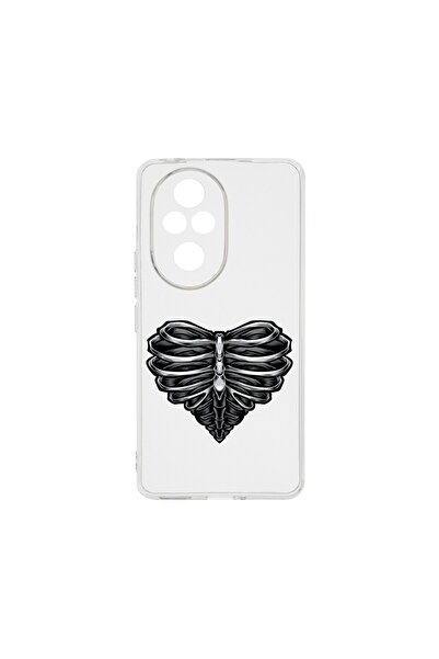 bestcase ¬Æ Husa Clear Silicon 2MM, Compatibila Cu Honor 200, Skeleton Heart,...