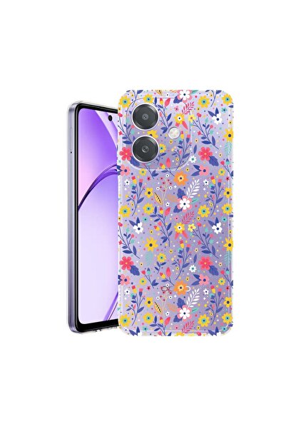 bestcase Husa pentru OPPO A40 / A40M, BestCase¬Æ Clear Silicon 2MM, Flower Pa...
