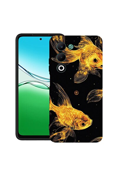 bestcase ¬Æ Husa pentru OPPO A5 din Silicon Ultra Slim cu Design Gold Fishes,...