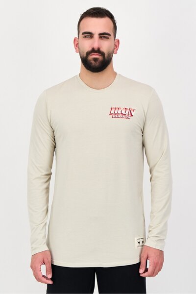 Under Armour Men Loose Fit Long Sleeve Outdoor Sweatshirt, Beige