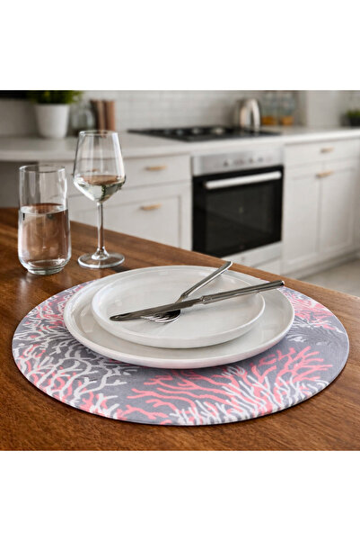 Econice American Service, 1 Piece Pink Coral Pattern Digital Printed Supla