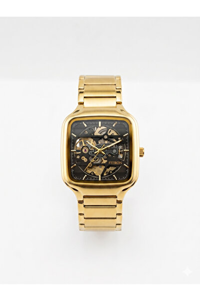 FITRON SQUARE SKEL V 2 117236 M BLACK DIAL - MEN'S AUTOMATIC