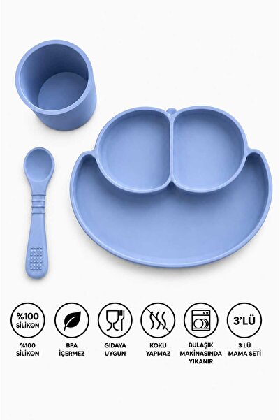 ERMA HOME Vakum Tabanlı Mama Seti – Kaymaz & Güvenli Beslenme