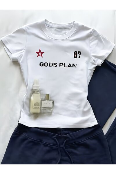 Le Savu بلوزة قصيرة مطبوعة من Kemer Boy Retro Gods Plan
