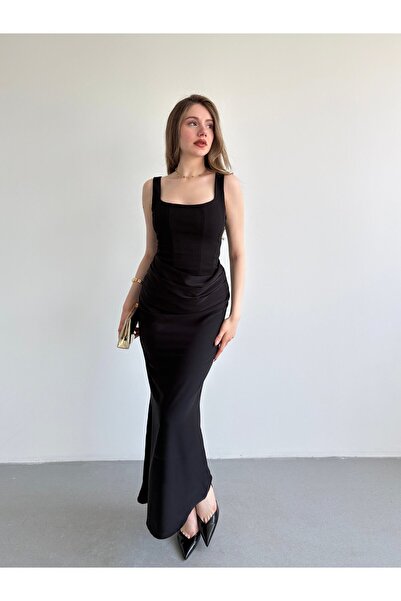 bbeox.com Premium Drape Detay Maxi Elbise