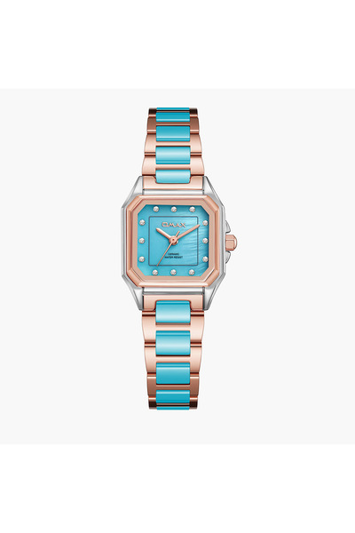 Omax Rose Gold Ceramic Women's Watch