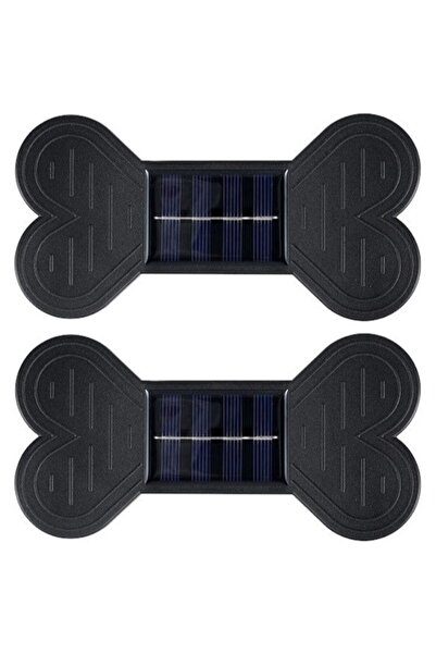 Zâna Casei Set de 2 lămpi solare LED de perete cu lumină alb cald bidirecțion...