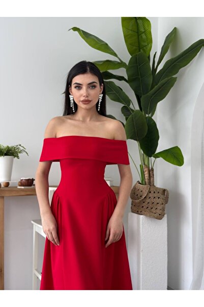 ADAMODA.RO Elegant long off-shoulder dress