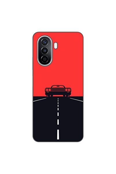 OEM Husa compatibila cu Huawei Nova Y70 Silicon Gel Tpu Model Red Sky Muscle Car