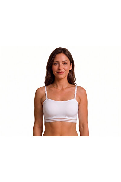 westicgiyim Laser Cut Strapless Bra with Removable Pads and No Underwire