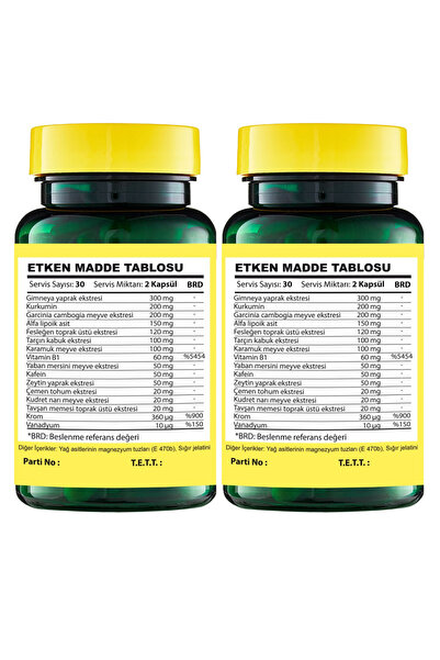 Vitapol Glyvo 2x 60 Kapsül Krom Berberin Alfa Lipoik Asit Zeytin Yaprağı