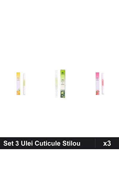 NAİLS Set 3 Ulei Cuticule Tip Stilou - Lemon, Măr, Peach - Global Fashion