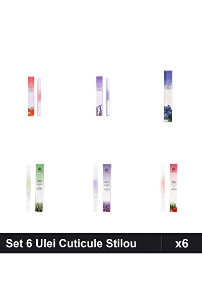 NAİLS Set 6 Ulei Cuticule Tip Stilou - Strawberry, Lavanda, Blueberries, Aloe...