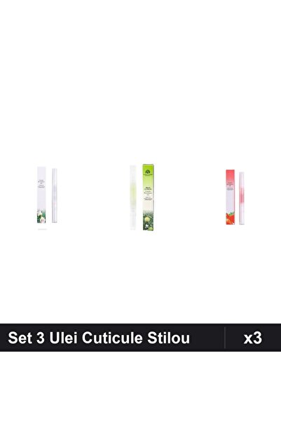 NAİLS Set 3 Ulei Cuticule Tip Stilou - Lily, Mar, Strawberry - Ingrijire Unghii