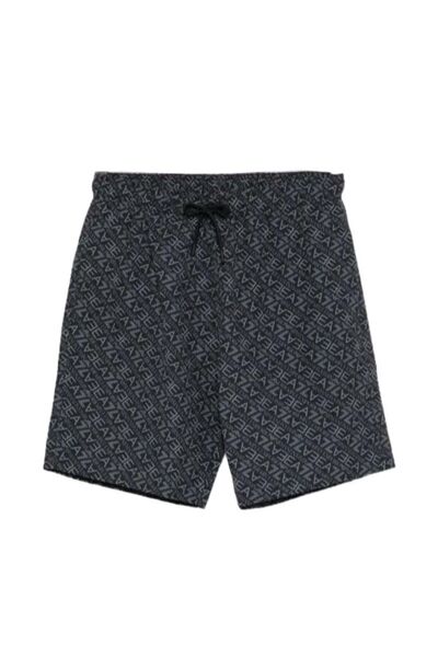 EA7 Sort de baie WATER SPORTS BW M DIAGONAL MONOGRAM BERMUDA Barbati