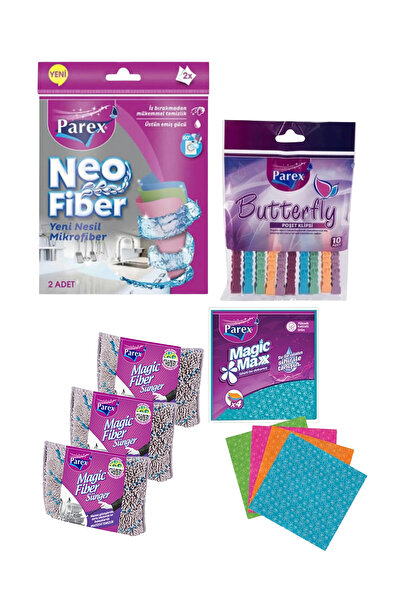Parex Advantageous Home and Kitchen Cleaning Set - Microfiber Cloth, Sponge, ...